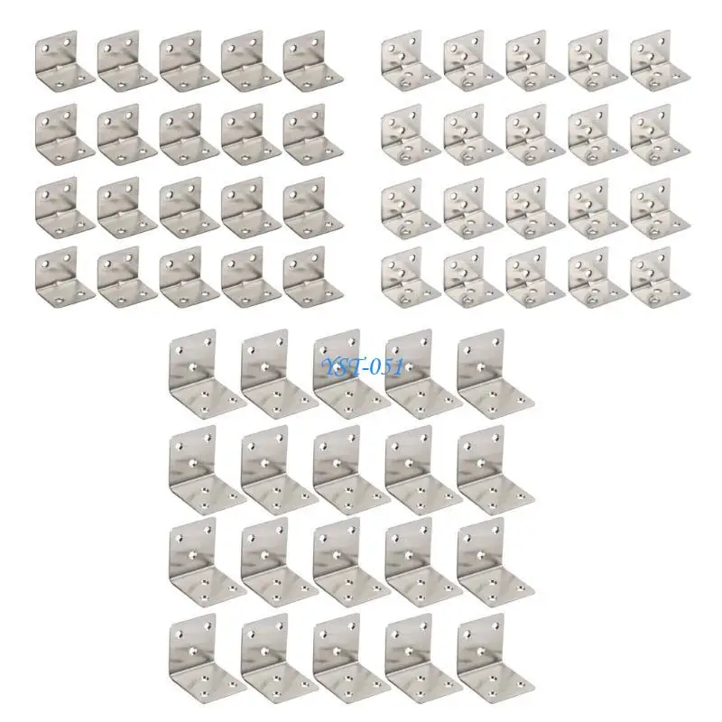 E15A 20pcs Metal L Mount 90 Degree Right Angled Corner Brace for Chair