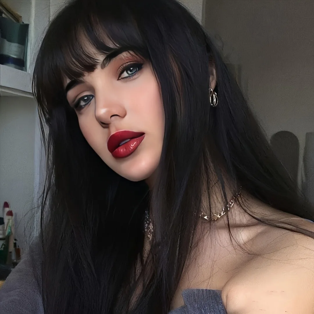 باروكة صناعية طويلة مستقيمة بطول 26 بوصة للنساء مع غرة - شعر ناعم طبيعي مقاوم للحرارة #3