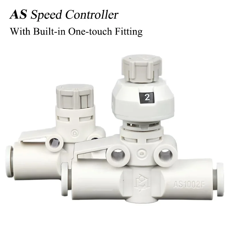 HLH Pneumatic Pipeline Speed Control Valve AS1002F/2002F/2052F/3002F AS1002FS AS3002FS-12A Graduated Pipeline Throttle Valve Fit