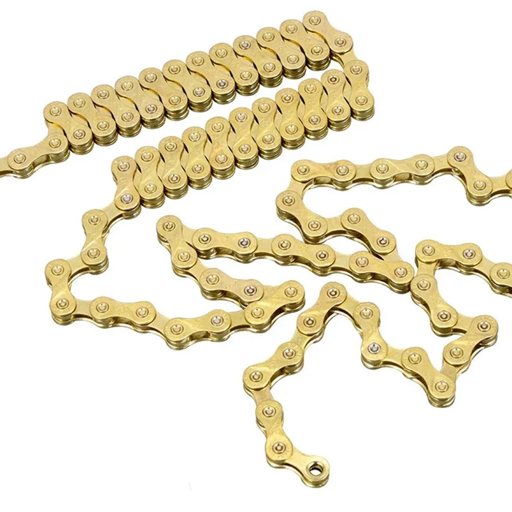 Mountain Bicycle Chain Single/6/7/8/9/10/11/12 Speed Bike Chain Kit Full Electroplated Anti Rust Gold Bike Chain Dropship