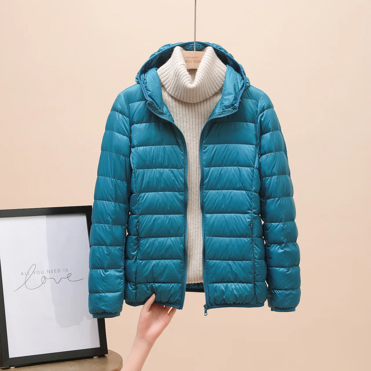 Feminino curto leve para baixo jaqueta quente fino fitwhite pato para baixo casaco portátil puffer jaqueta senhora п onderьто ж onderdelenе JK-081