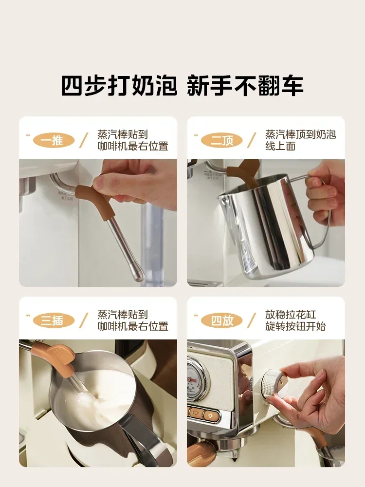 เครื่องชงกาแฟอิตาเลี่ยนขนาดเล็กในครัวเรือนรูปแบบใหม่ เอสเพรสโซกึ่งอัตโนมัติ เครื่องชงกาแฟแบบพกพา