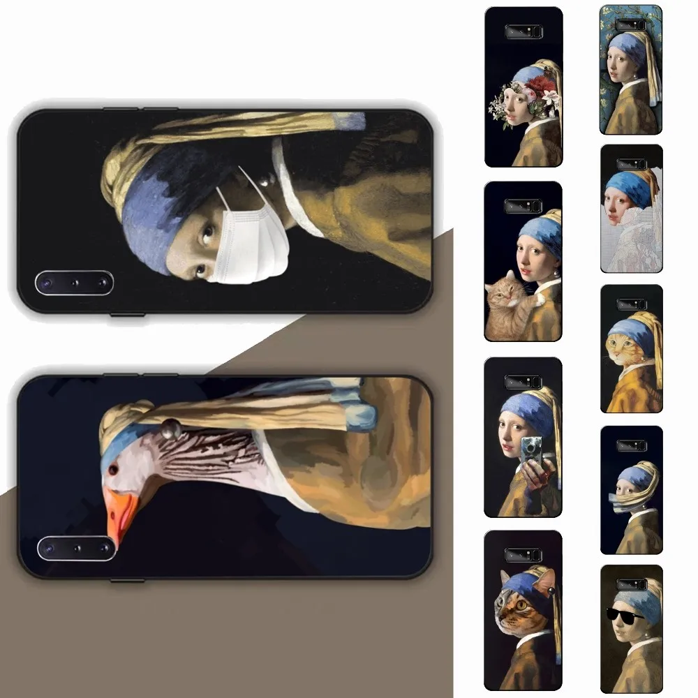 Girl With A Pearl Earring Vermeer Phone Case For Samsung Note 8 9 10 20 pro plus lite M 10 11 20 30 21 31 51 A 21 22 42 02 03