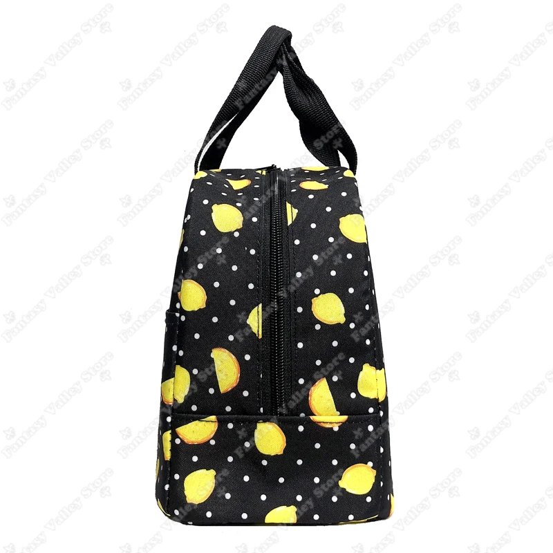 Black Women with Crow Print Lunch bag Afro Women Students School Picnic Bag Boys Girls Food Pouch Outdoor Hiking Food Bag