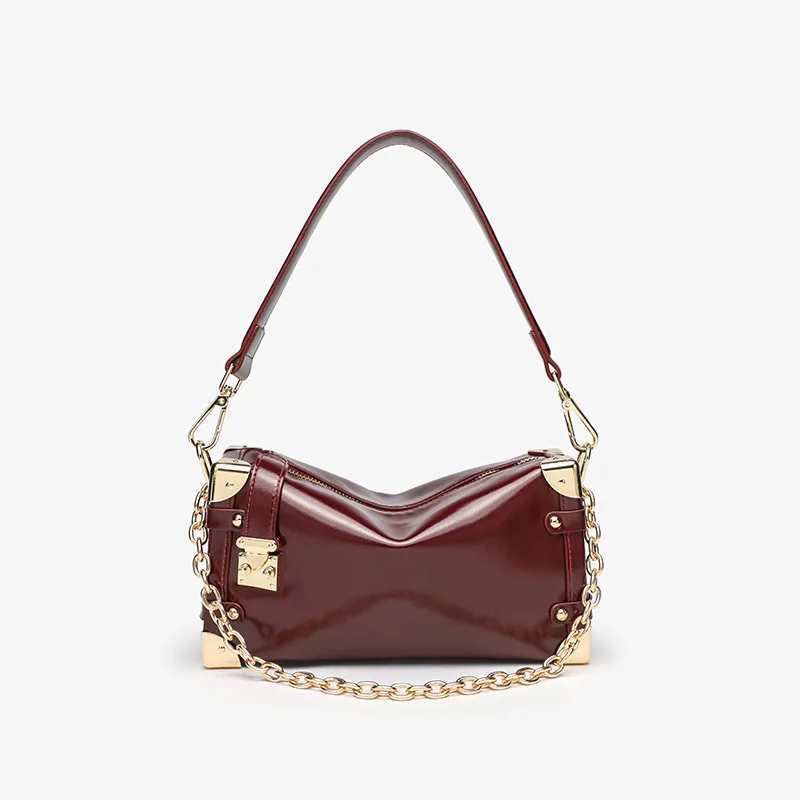 

Осень-зима 2025 г., мягкая кожаная сумка-коробка для женщин, минималистичный кошелек через плечо, модная сумка