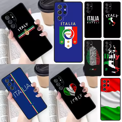 Italy Italia National Flag Cover For Samsung Galaxy S23 Ultra S22 S20 S21 FE S8 S9 S10 Plus Note 10 20 Ultra phone Case