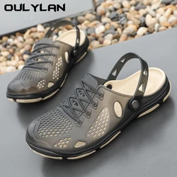 Summer Men Water Shoes Breathable Beach Sandals Upstream Water Shoes Men's Quick-drying Hollow Slippers Aqua Shoes Size40-45