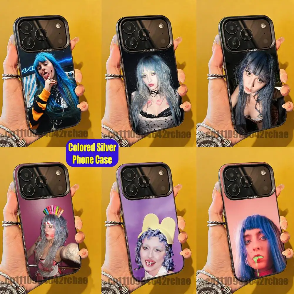 

For A-Ashnikko Unlikeable Smoochies Phone Case iPhone 15,17,11,14,13,16,12,E,Max,Plus,Air,Pro,Mini Colored Silver Cover
