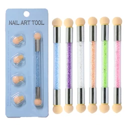 OGEYERO Nail Brush Set Gradient Sponges Nail Art Brushes Pen Acrylic Gel Glitter Powder Picking Dotting Tools Manicure