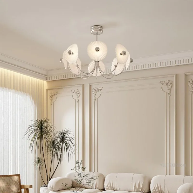 

Modern minimalist living room pendant light, new hall main light, Nordic shell restaurant French bedroom lighting fixture