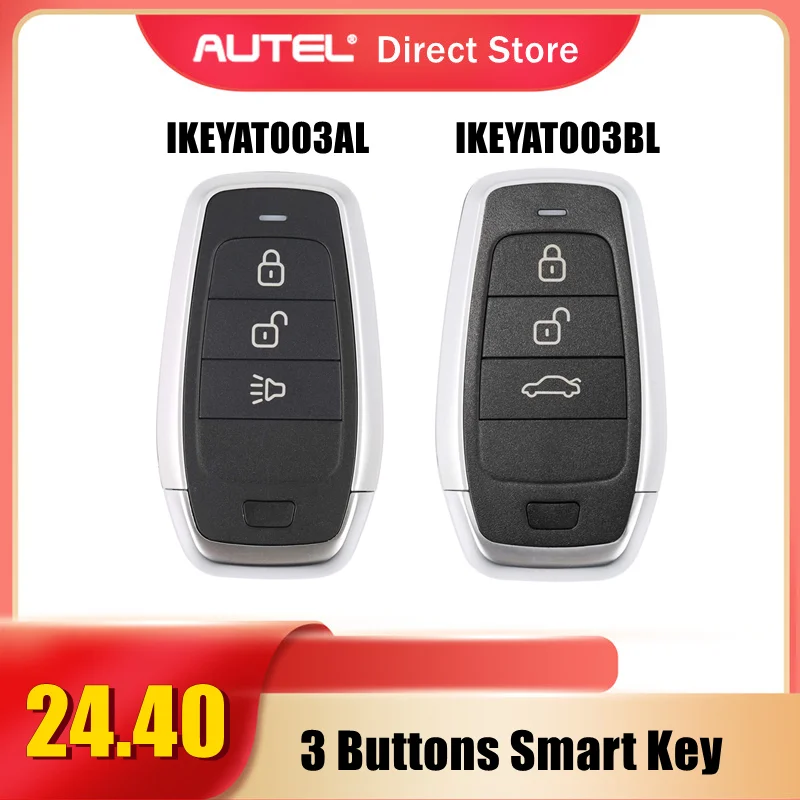 Autel MAXIIM iKEY Standard Style IKEYAT003AL IKEYAT003BL 3 Buttons Independent Universal Smart Key for KM100 KM100E IM608Pro 1PC