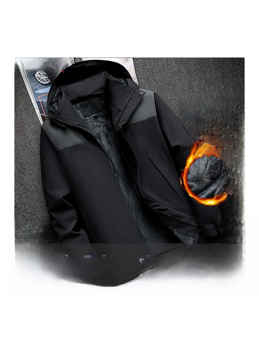 

Thiened Cotton Workwear Jaet Winter Warm Fce Lined Cycling Couple Matching ex Work orms Busin Casual