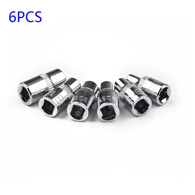 6Pcs 1/4" Ratchet Socket Set Torque wrench Torx Star Female Socket Adapter E Socket Driver Joint Hand Tools E4 E5 E6 E7 E8 E10 image 6