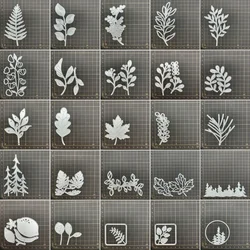 25 kinds leaves tree Metal Cutting Dies Stencils For DIY Scrapbooking Decorative Embossing Handcraft Die CutsTemplate