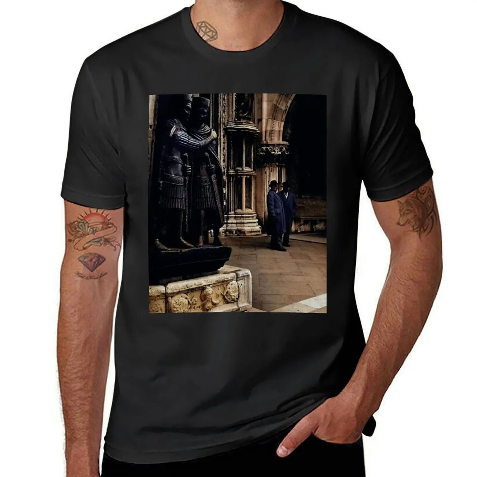 

Colorized Vintage photo of Four Tetrachs Venice T-Shirt boys animal print new edition black t-shirts for men