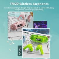 TM20 Wireless Mini Earbuds LED Power Digital Display TWS Headset Stereo Sound Bluetooth-compatible 5.3 for iPone Xiaomi Lenovo