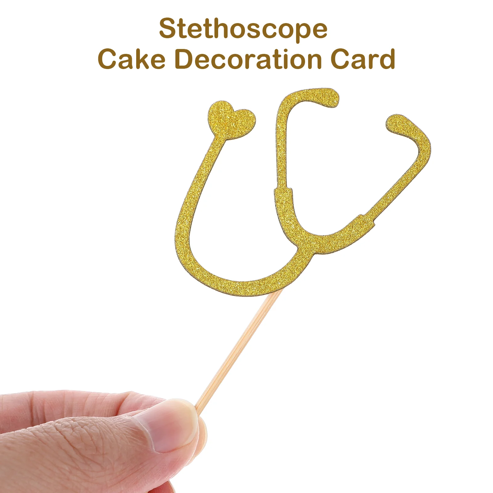 24 Pcs Stethoscope Topper Cake Picks Party Decorations Care Dessert Table Cupcake for Nurses