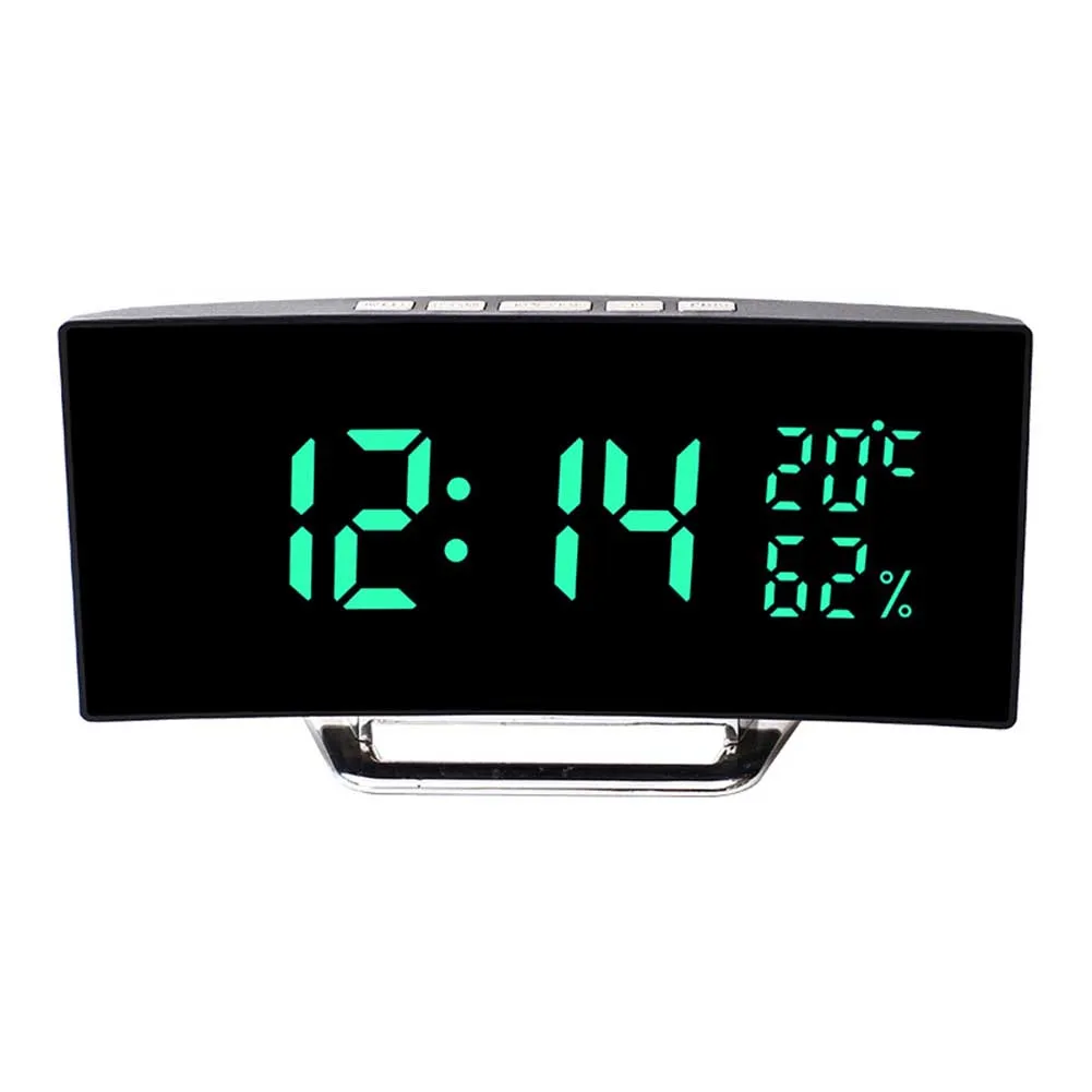 Temperature Display LED Alarm Clock Waking Up Home Decor White Compact Bedside Alarm Clock User-friendly Operation