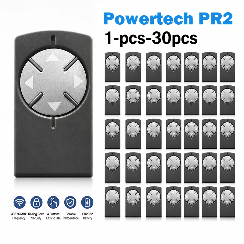 POWERTECH PR2 Remote Compatible POWERTECH PR4 PR1 Garage Gate Remote Control Electric Gate Opener 433MHz Rolling Code