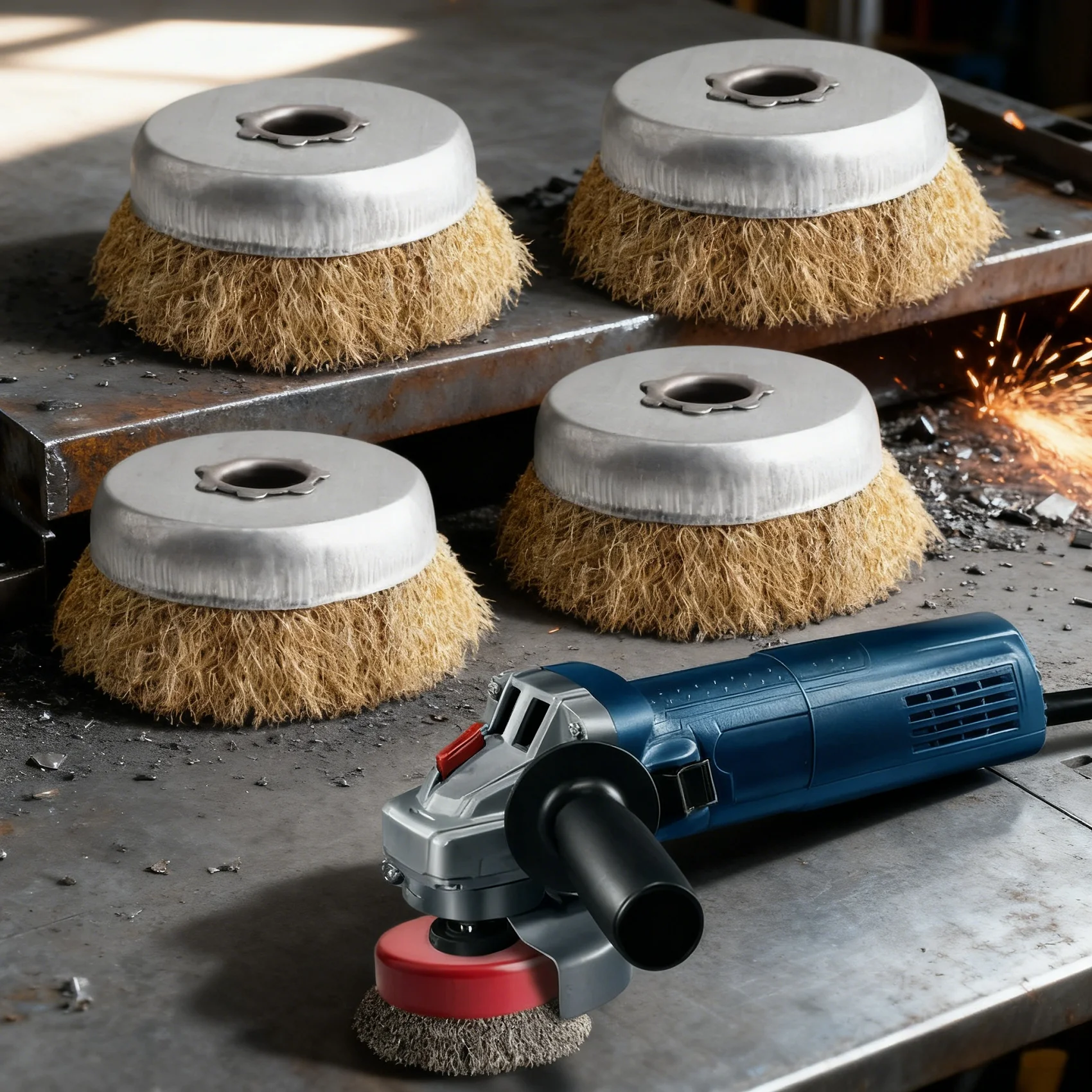 1 pièce/5 pièces 3 pouces en acier inoxydable fil serti roue de tasse élimination de la rouille brosses de maçonnerie brosse de nettoyage, roue métallique de qualité professionnelle