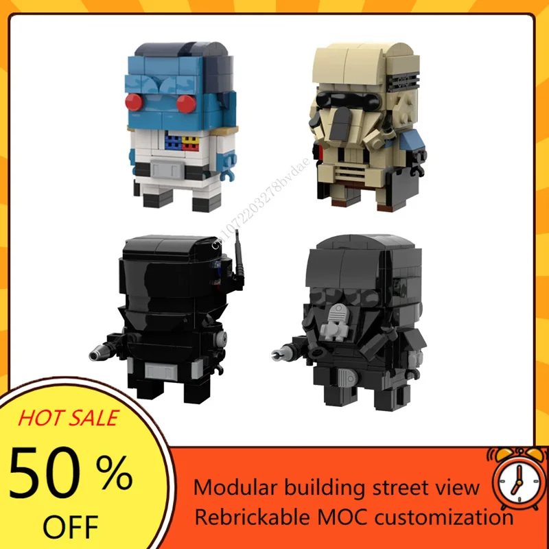 MOC Classic Famous Movie Character Admiral,Squad Leader,Gunner,Soldier Brickheadz Building Blocks Cartoon Figures Toys Gifts