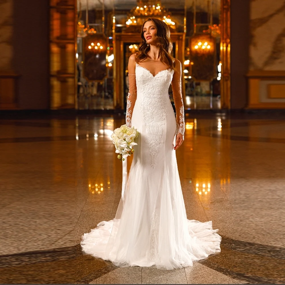 Sweetheart Collar Mermaid Women Wedding Dresses Fascinating Sleeveless Bridal Gowns Princess Ball Vestidos De Novias Customized