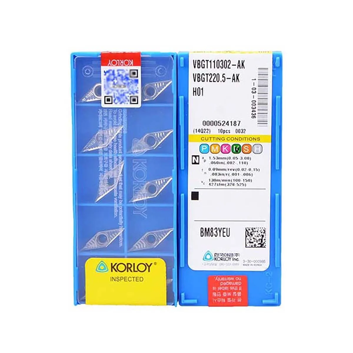 100% Original VBGT110304 VBGT160402/08 AK H01 High-Precision Finishing Carbide Turning Inserts