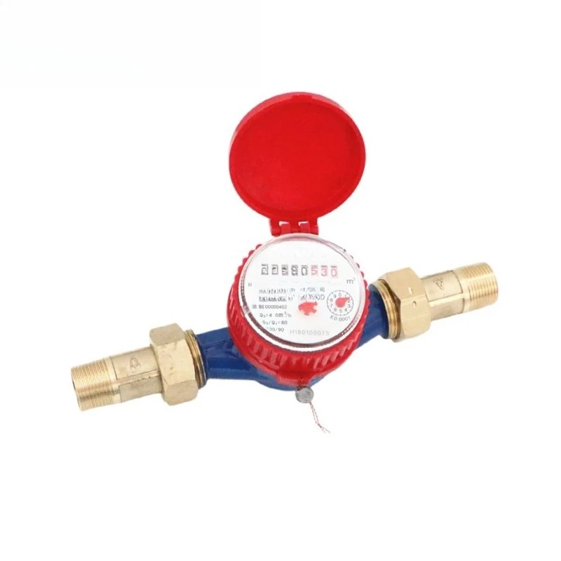Small body water meter LXSC-13D-D2 copper shell rotor type dry single stream hot and cold water short meter
