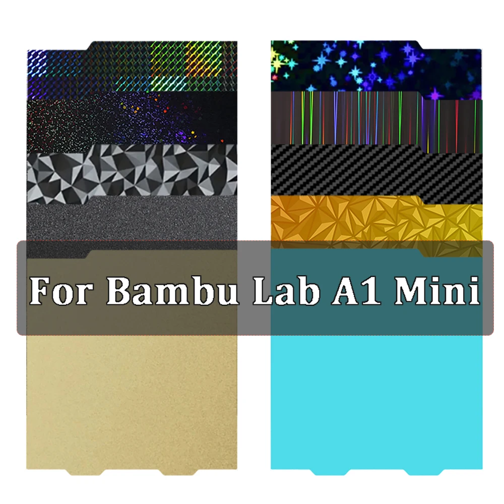 

For Bambu Lab A1 Mini Build Plate Double Sided H1H PEY PEO PET PEI Bed Spring Steel Sheet Pei Sheet 184x184 for Bambulab A1 Mini