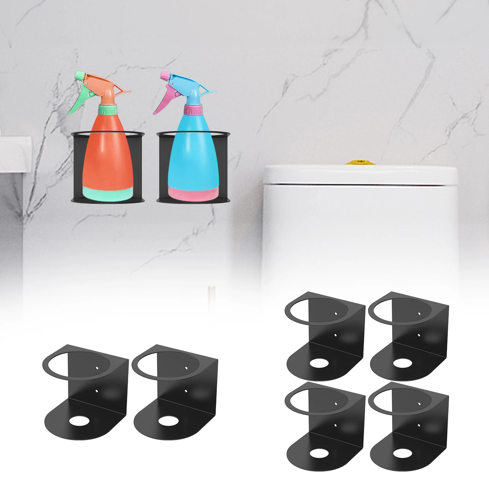 Spray Bottle Holder Metal Spray Bottle Holder Wall Mounted Can Rack Easy to Mount and Use Spray Bottle Holder Easy to Organize