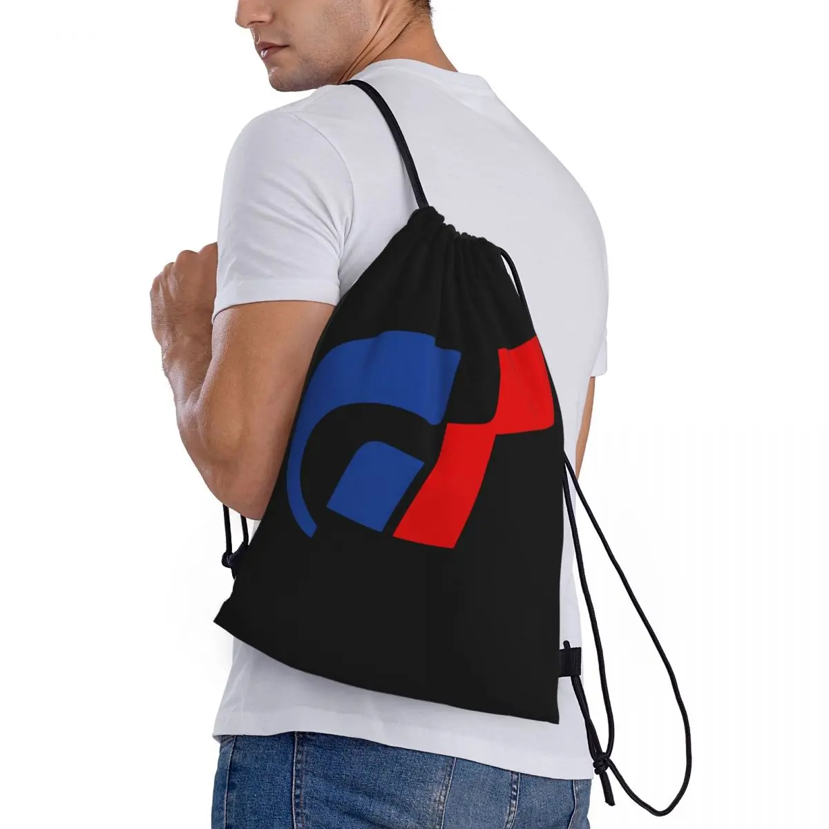 

Gran Turismo Logo Backpacks Multi-function Drawstring Bags Shoes Bag Book Bags for Travel School