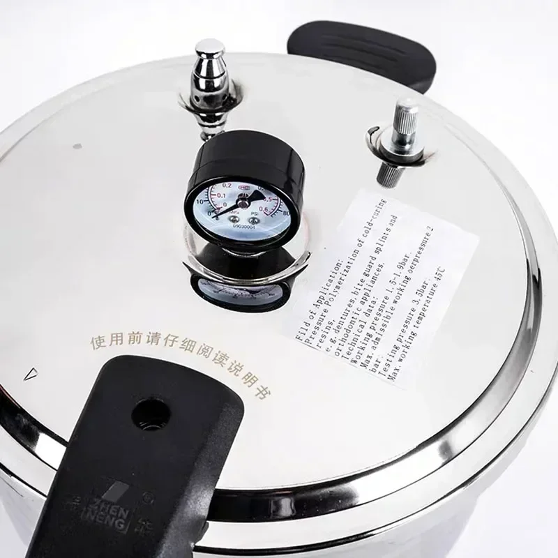 Dental Lab Denture Curing Pressure Pot Sterilizing Pneumatic Polymerizing Pot with Pressure Gauge