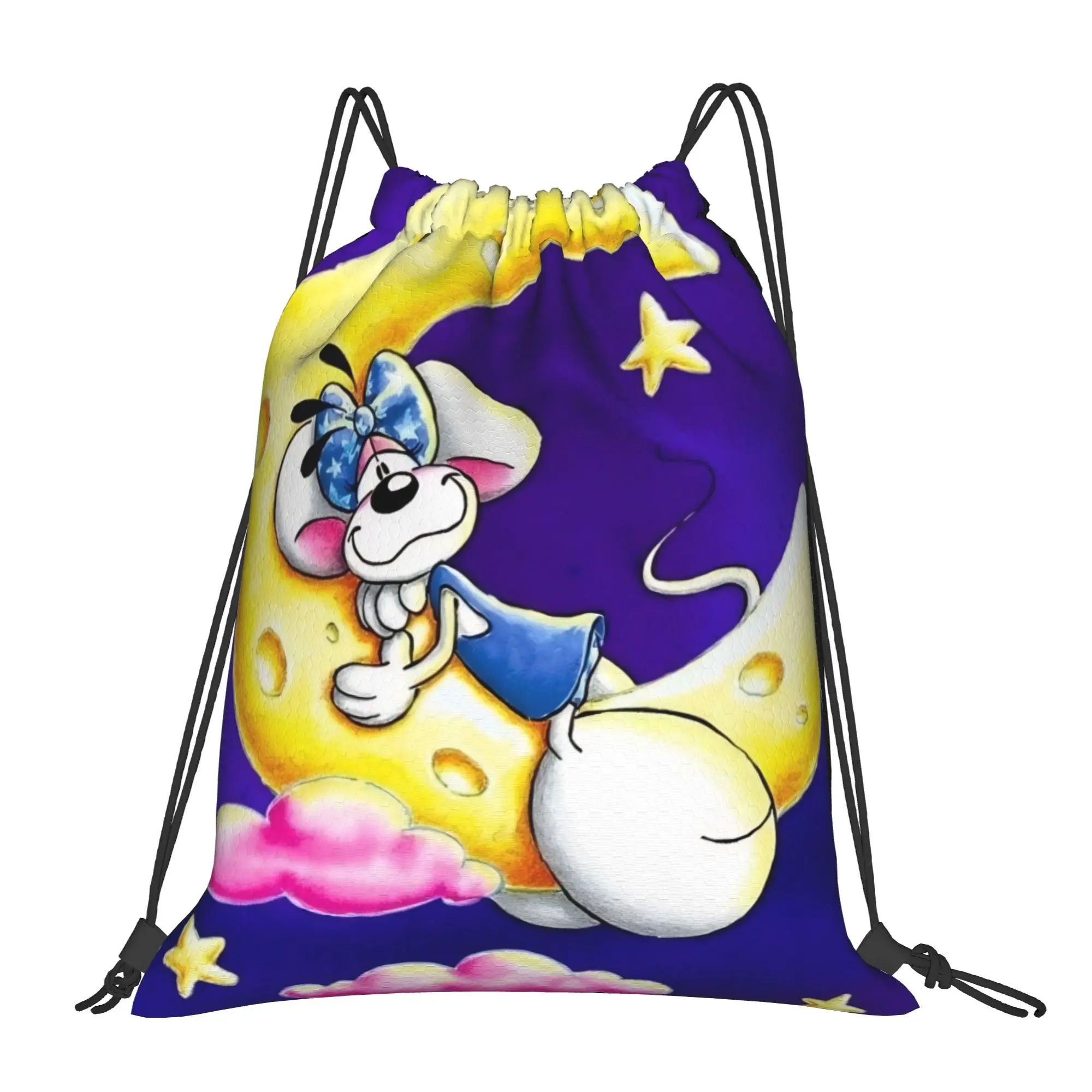 

Мультяшный рюкзак-мешок D-Diddl Rat с милым рисунком, на шнурке, для спортзала, водонепроницаемый, для тренировок