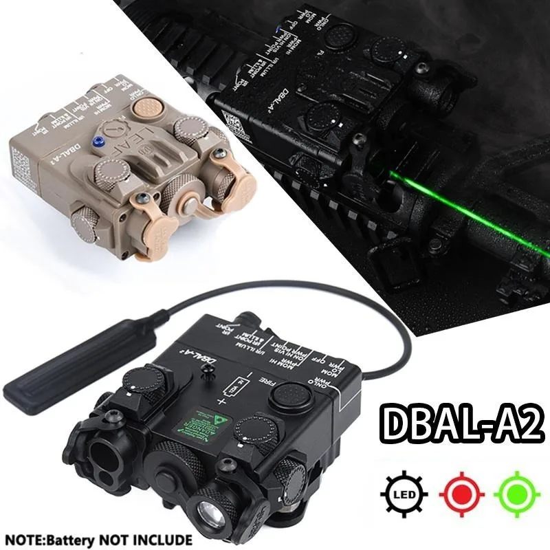 

DBAL-A2 Dot Dual Beam Laser Sight with LED Light Tactical Aiming for Airsoft Hunting Rifle Light Wargame (No IR Laser No Strobe)