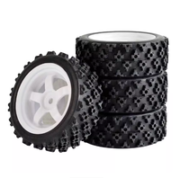 4pcs 70MM Rally Tires Rubber Tire Wheel Tyre for Tamiya XV01 XV02 TT01 TT02 PTG-2 1/10 RC Rally Racing Car Upgrade Parts