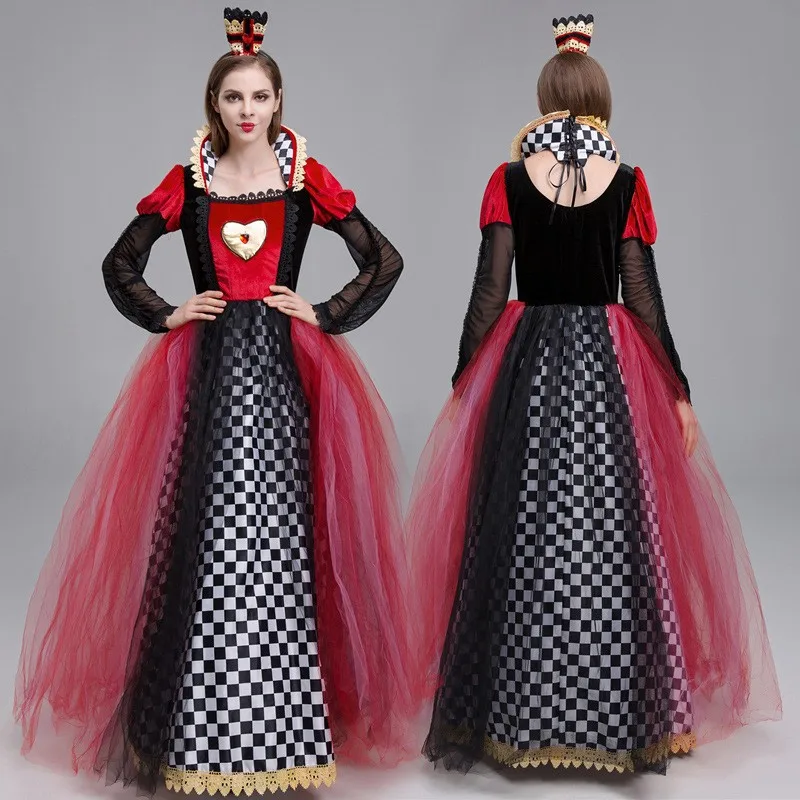 Nuevos Disfraces de Halloween, Disfraces de Actuación, Reina de Corazones, Alicia en el País de las Maravillas, Disfraces de la Reina Roja