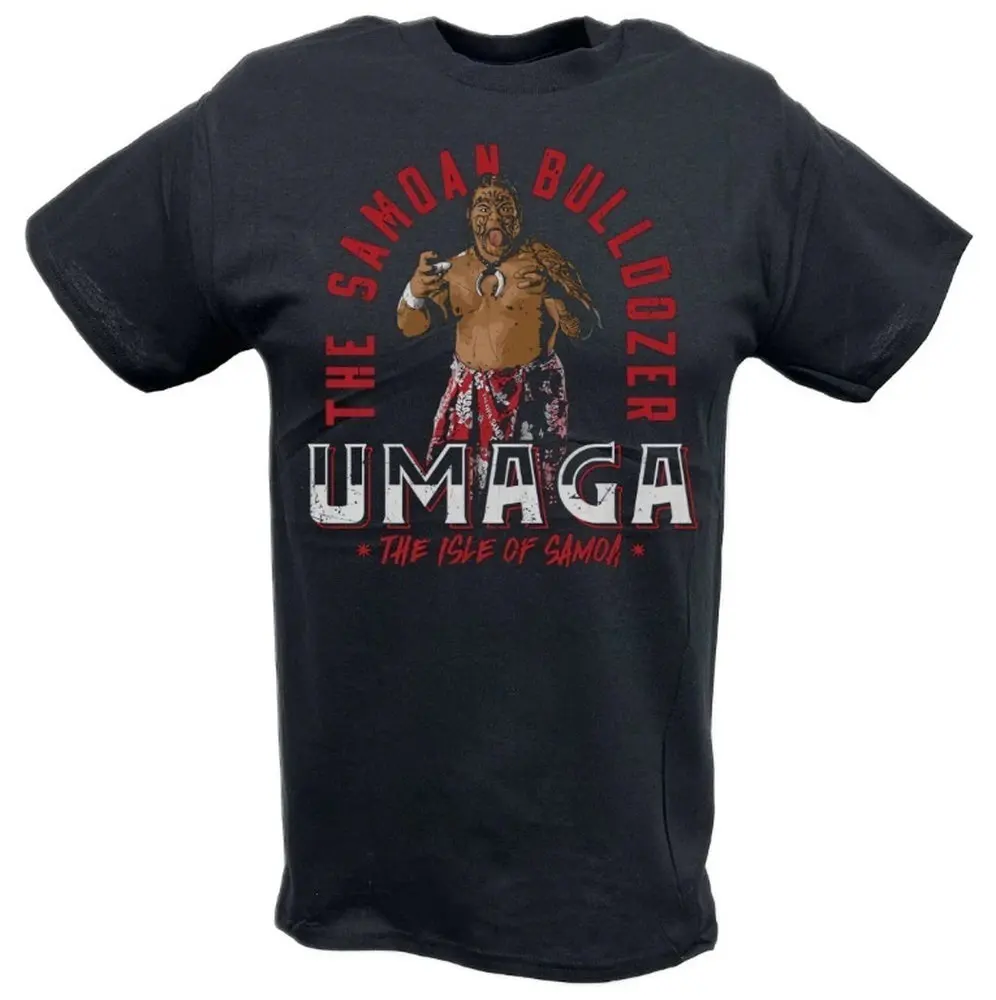 

2025 HOT SALE T SHIRTS Umaga Samoan Bulldozer T-Shirt 00010113#A Wrestling Sports TEE Famous Wrestler FANS man clothes Streetwe