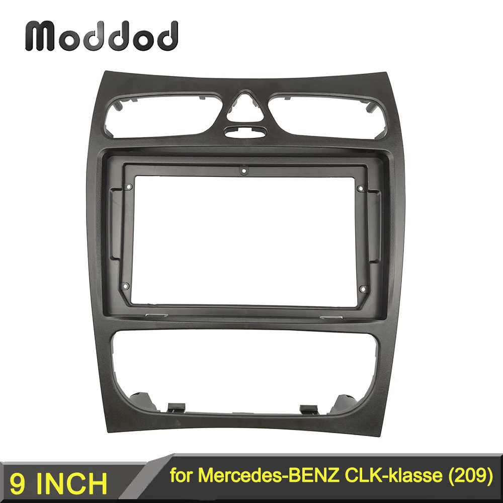 Double 2 Din Radio Fascia Frame for MERCEDES-BENZ CLK-klasse (209) 2002-2005 Stereo GPS DVD Player Install Panel Dash Mount Kit