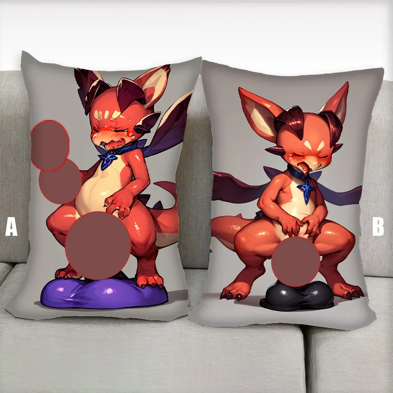 

Dakimakura Anime Pillow Gragon Vyrn Granblue Fantasy Furry Nsfw Half Body Cartoon Pillow Core Double Side Print Bedding Gifts