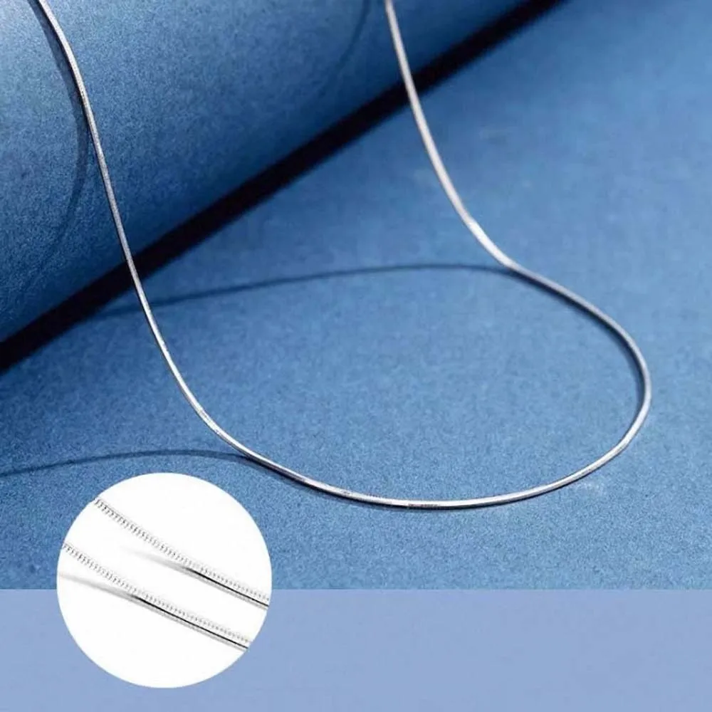 الرائعة الفاخرة مكدسة قلادة فضية 925 سبائك الفضة بريق المختنق قلادة رائعة تنوعا الترقوة سلسلة النساء #4