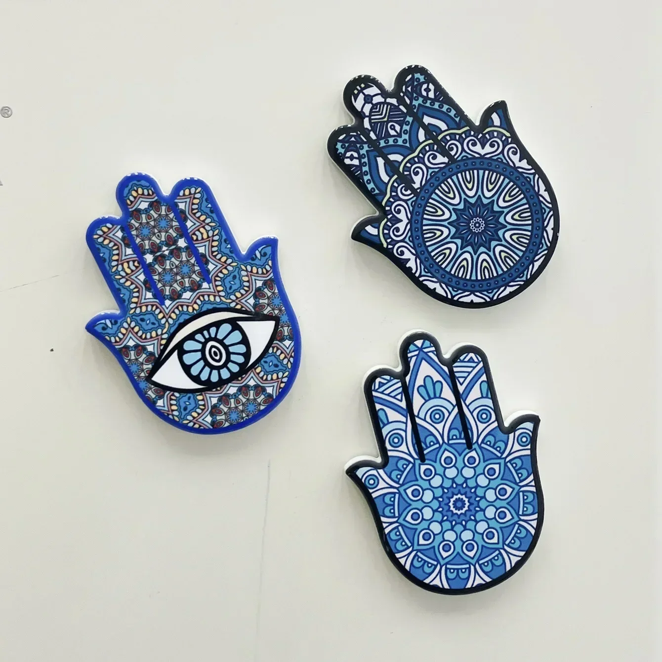 Creative Ceramic Refrigerator Magnetic Stickers Hamsa Refrigerator Magnets Angel Eye Magnetic Fridge Magnets Home Decor