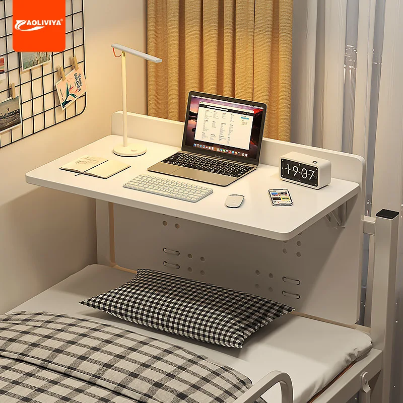 Aoliviya Dormitory on Bed Small Table Desk Dormitory Top Bunk Table Side Hanging Folding Table Computer Desk Bed Dormitory