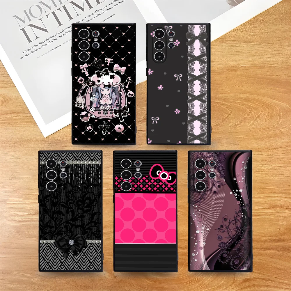 

Jirai Kei Cute Girl Phone Case For Samsung Galaxy S25 S24 S22 S23 Ultra S21 S20 Plus 5G Frosted Non-Slip Full Cover Soft Case