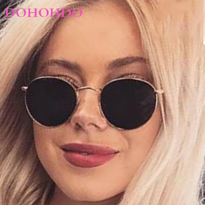 

Vintage Metal Round Frame Sunglasses Women Fashion Brand Designer Eyeglass Man Fishing Traveling Driving Shade Female UV400 Очки