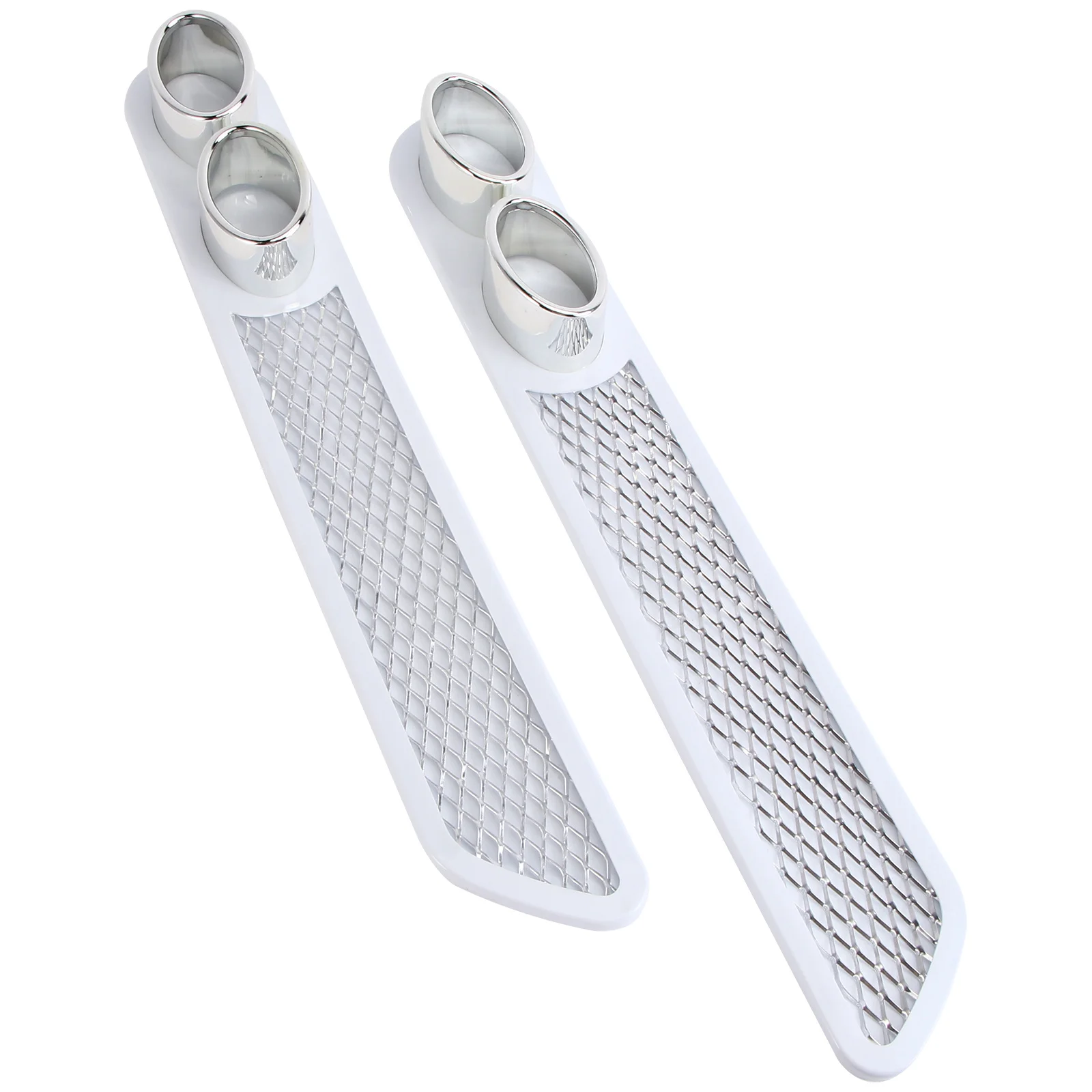 สติ๊กเกอร์ตกแต่งช่องแอร์รถยนต์ 2 ชิ้น ใช้ได้กับรถยนต์ทุกประเภท วัสดุทนทาน ไม่เป็นสนิม ติดตั้งง่าย อุปกรณ์ตกแต่งรถยนต์