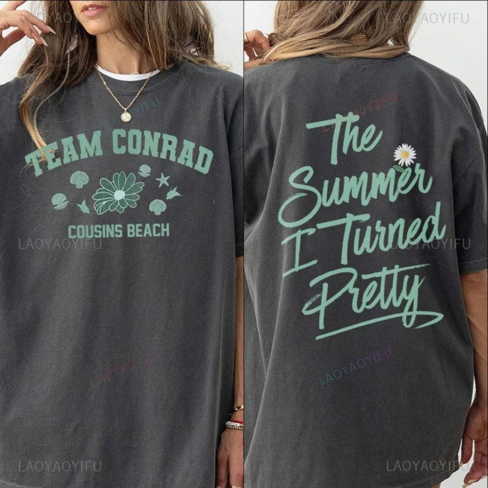 

Летние футболки с надписью «I Turned Pretty» We Will Always Have Summer Cousins Пляжная женская и мужская хлопковая футболка Уличная повседневная одежда