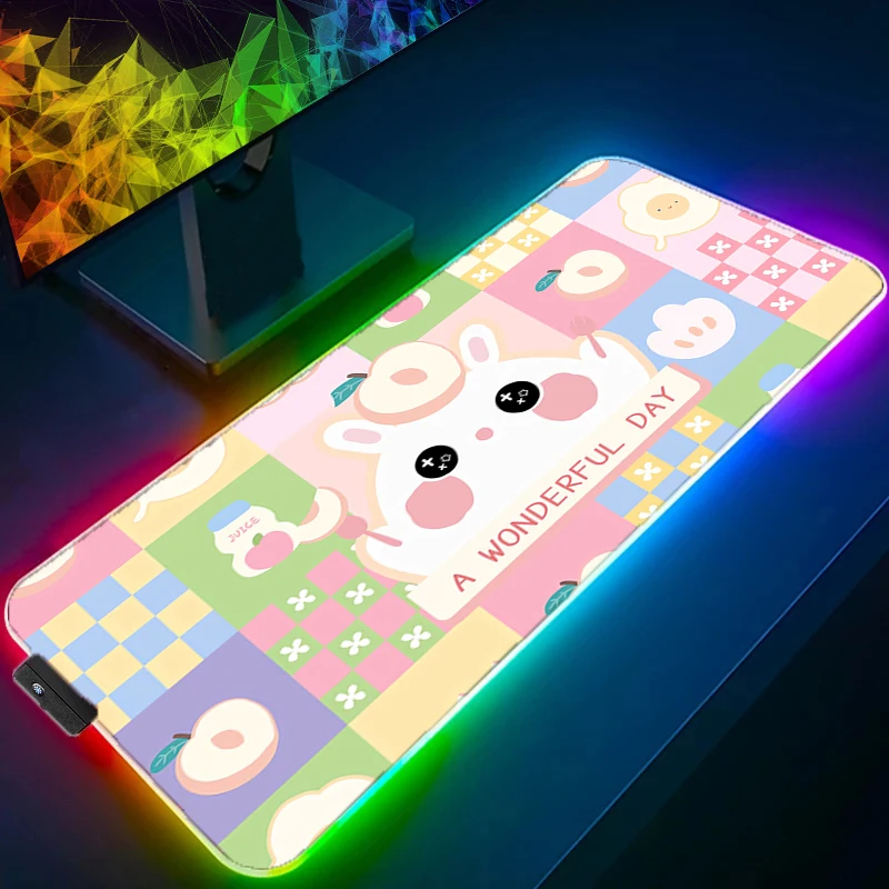 

RGB LED Anime Mouse Pad Gamer Pattern Art Keyboard Pad Desk Mouse Mat Carpet Rubber Tapis Souris Gaming Notbook PC Mousepad