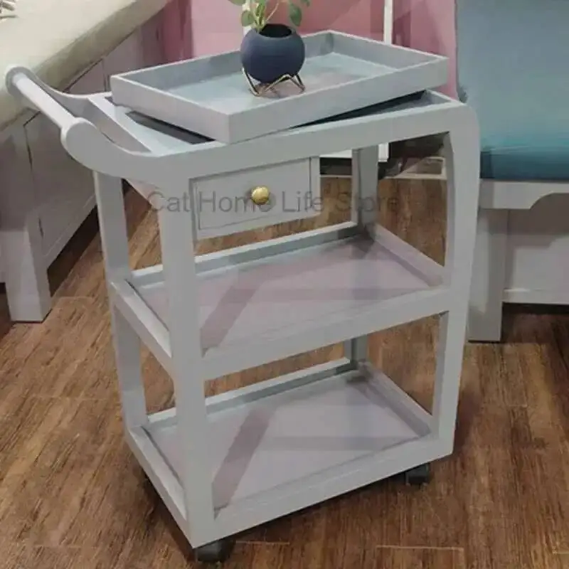 

Professional Station Barber for Salon Manicure Trolley Auxiliary Trolleys Spa Aesthetic Ruedss Beauty Styling 3-speed Organizers