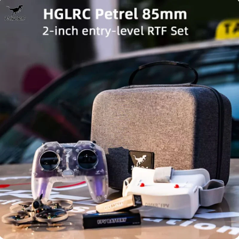 HGLRC Petrel 85mm 2inch RTF Set Petrel 85Whoop Drone with C1 Remote Controller 5.8G FPV Goggles for FPV Pilot Beginner