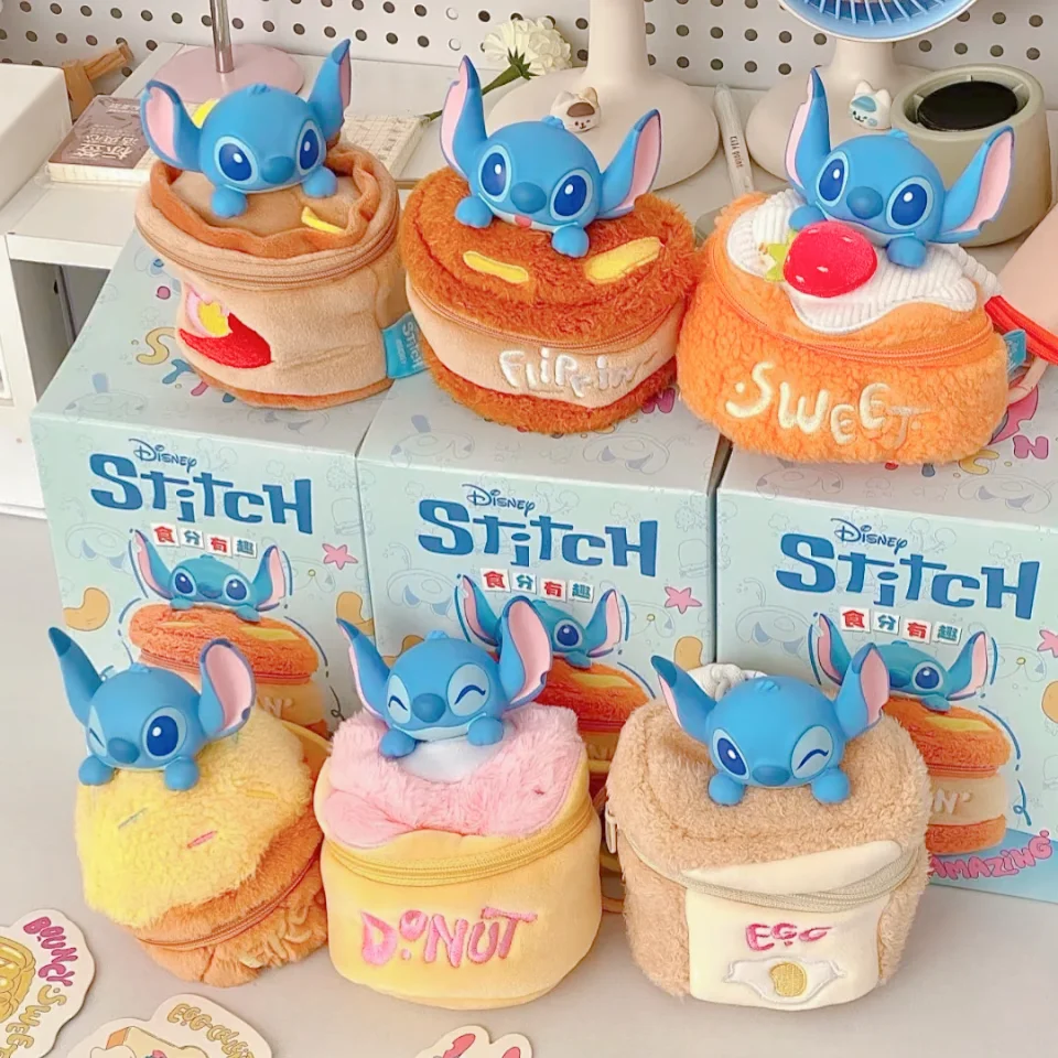 

NEW Stitch Blind Box Food Fun Plush Handbag Series Anime Peripheral Dolls Pendants Customized Gifts Children Birthday Toy